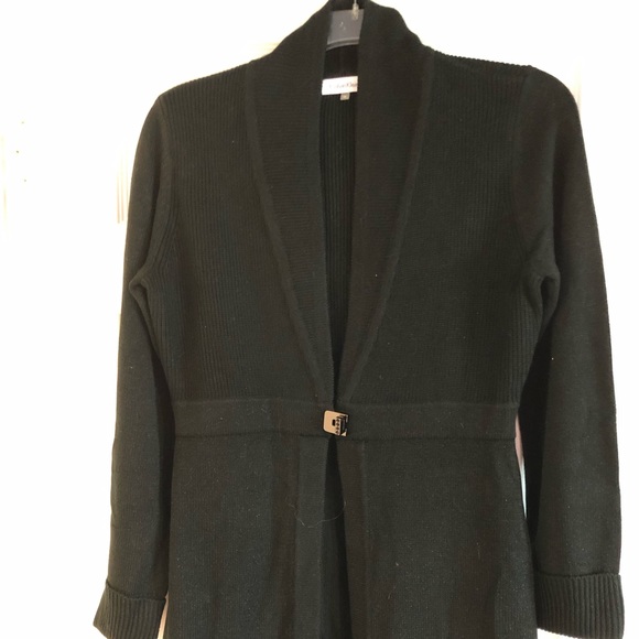 Calvin Klein Black sweater cardigan/coat. Size M. - Picture 1 of 6